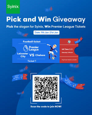 Free EPL tickets for football fanatics - Syinix giveaway