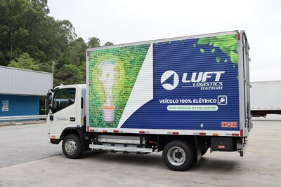 Caminhão 100% elétrico da Luft Healthcare, em parceria com a francesa Expanscience
