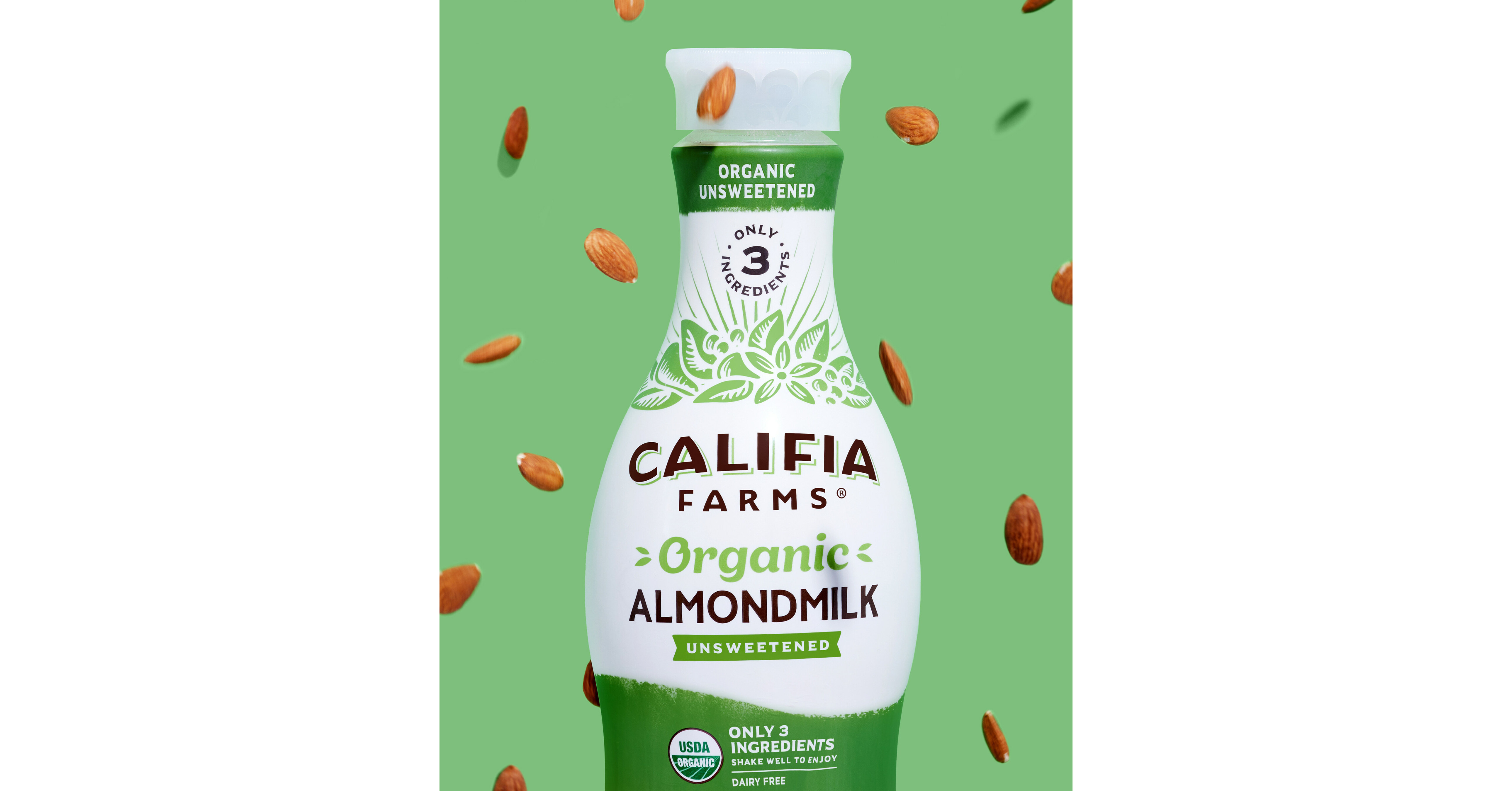 CALIFIA FARMS LAUNCHES ORGANIC OATMILK AND ALMONDMILK, MADE WITH 3