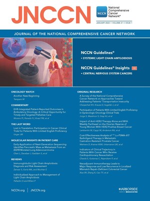 JNCCN--Journal of the National Comprehensive Cancer Network, January 2023 issue available at JNCCN.org.