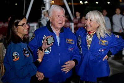 Viking Chairman Torstein Hagen with Nicole Stott, retired NASA astronaut and aquanaut, and Viking Executive Vice President Karine Hagen. Tor showed Nicole a postcard he has from 1969 with original signatures from Apollo 11 astronauts Neil Armstrong, Buzz Aldrin and Michael Collins, who famously landed on the moon that year. For more information, visit www.viking.com.