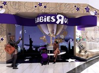 Rendering of Bon Voyage Photo-Opp experience at Babies"R"Us flagship store at American Dream.