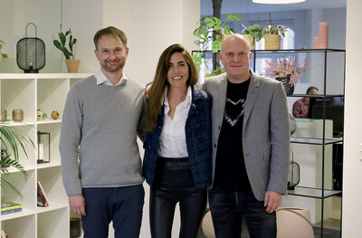 Mads Petersen, Co-Founder, Vertic; Patricia Pomies, Chief Operating Officer, Globant; and Sebastian Jespersen, Co-Founder and CEO, Vertic.