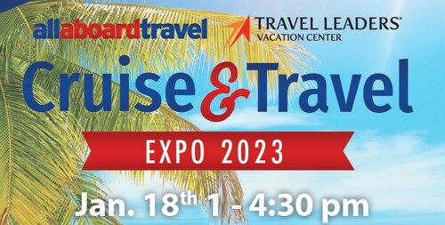 This year's free expo will feature representatives from major ocean and river cruise, resort and tour companies and will be on January 18 from 1:00-4:30 EST at The Bell Tower Shops, 13051 Bell Tower Drive, 13051 Bell Tower Drive, Fort Myers, FL)