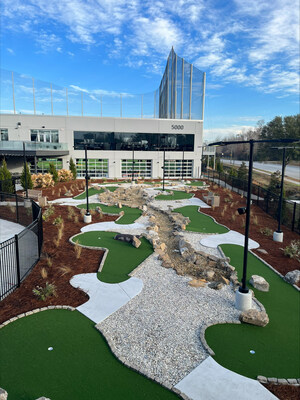 A nine-hole golf course, full-service restaurant, top-shelf drinks and family-friendly programs can also be found at Topgolf Charleston.