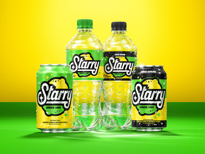 STARRY™ debuts in both Regular and Zero Sugar versions, and is now available at retailers and foodservice outlets nationwide in a variety of sizes