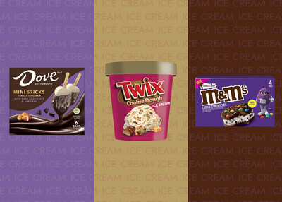 Today, Mars introduced three Ice Cream innovations, M&M’S® Cookies and Cream Ice Cream Cookie Sandwiches, DOVE® Mini Sticks Vanilla Ice Cream with Dark Chocolate and Almonds and TWIX® Cookie Dough Ice Cream, to meet fans’ evolving taste and inspire more moments of everyday happiness.