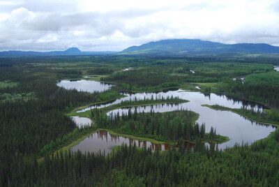 MacMillan River and wetland complex in Yukon, image taken during fieldwork completed by Ducks Unlimited Canada. (CNW Group/DUCKS UNLIMITED CANADA)