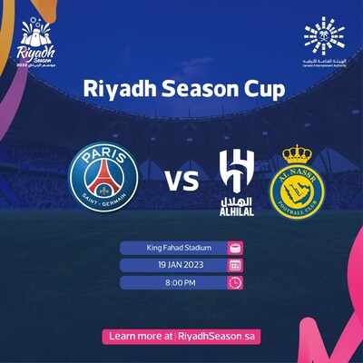PSG vs Al-Hilal and Al-Nassr On January 19th, at 8 pm KSA time, in King Fahad Stadium