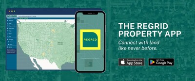 The Regrid Property App allows users to identify properties and get updates when data changes.