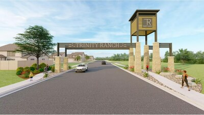 Rendering of Trinity Ranch Entrance | New Homes in Elgin, TX by Century Communities