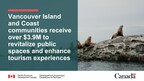 Vancouver Island and Coast communities receive over $3.9 million to revitalize public spaces and enhance tourism experiences