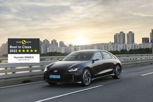 Hyundai IONIQ 6 is Euro NCAP's 'Best in Class' Car 2022 in the 'Large Family Car' category