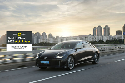 Hyundai IONIQ 6 awarded ‘Best in Class’ of 2022 by Euro NCAP in the ‘Large Family Car’ category