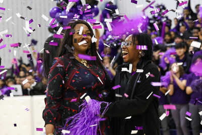 Flanked by her mother amid a sea of confetti, Mosope Aina, an aspiring neurosurgeon, was surprised by Mickey Mouse and Disney Dreamers Academy executive champion Tracey Powell on national TV on January 13, 2023 at her school in Newark, N.J. with the news of her selection to Disney Dreamers Academy at Walt Disney World Resort in Florida. Disney Dreamers Academy in late March is a mentoring program hosted annually by Walt Disney World Resort that fosters the dreams of Black students and teens from