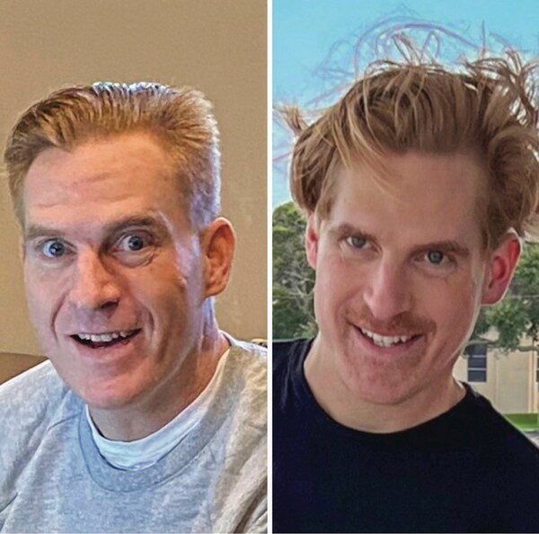 The picture on the left is Greg Lindberg the day he checked into prison, the picture on the right is Greg Lindberg 12 days after release from prison. No photoshop.