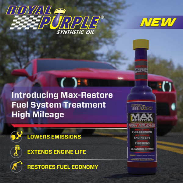 Royal Purple launches new Max-Restore High Mileage Fuel Treatment product