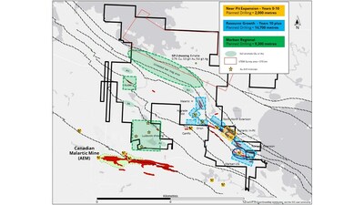 Figure 1: 2023 Planned Drilling at Marban (CNW Group/O3 Mining Inc.)