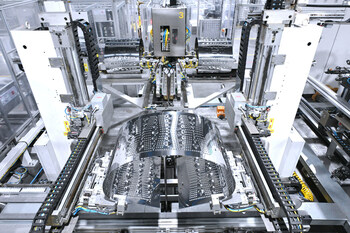 Production line at LG Electronics Tennessee Factory