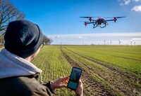 Pilot used smartphone to control XAG Agricultural Drone (PRNewsfoto/XAG)