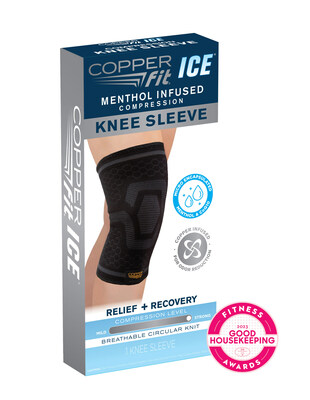 CopperJoint Compression Knee Sleeve - Copper-Infused, Promotes Increased  Blood Flow to The Knee, Provides Compression and Support for Athletes 
