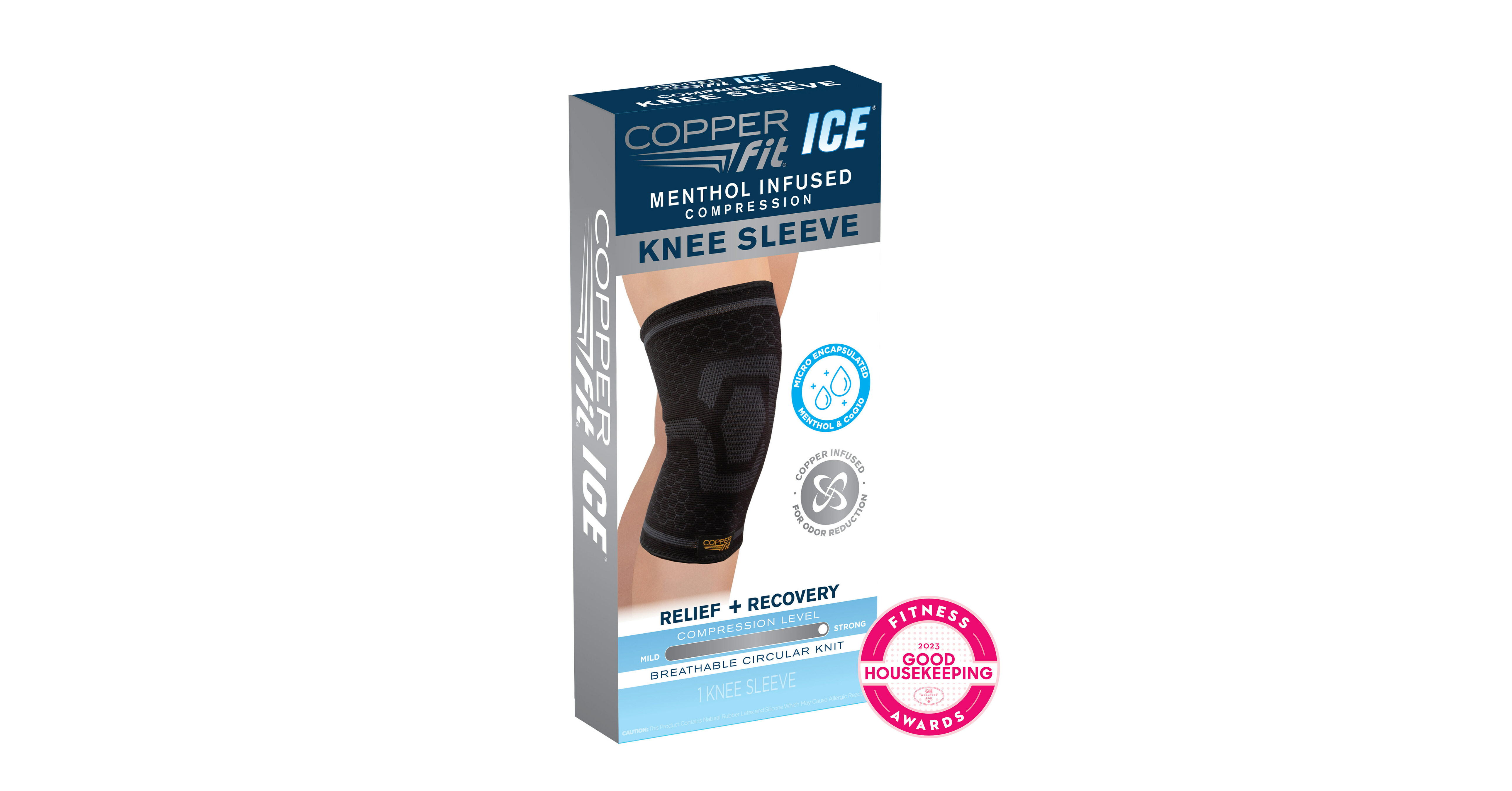Copper Fit Ice Knee Compression Sleeve Infused with Jordan