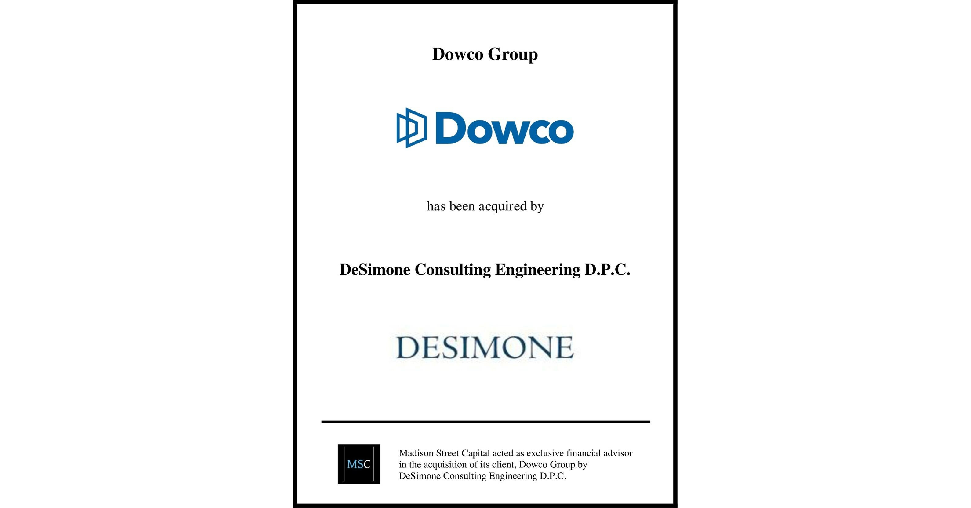 Madison Street Capital advises Dowco Group of Companies on its sale to