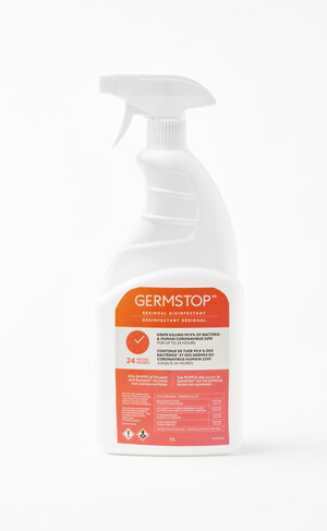 GERMSTOP(SQ) IS FIRST EVER DISINFECTANT TO KILL HUMAN CORONAVIRUS 229E ON SURFACES FOR UP TO 24 HOURS