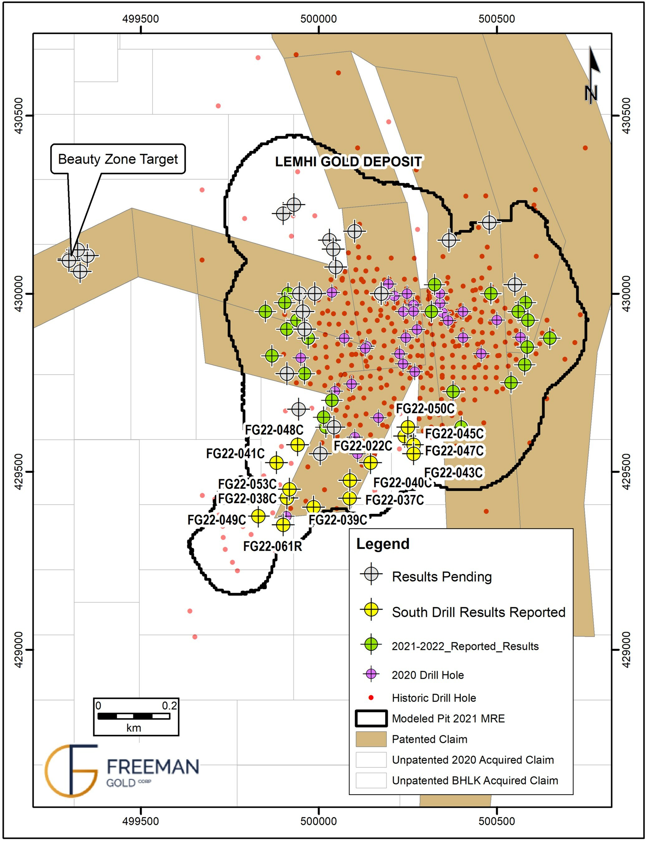 Figure 1. Lemhi 2021-22 Drilling - Southern Expansion (CNW Group/Freeman Gold Corp.) Figure 1. Lemhi 2021-22 Drilling - Southern Expansion (CNW Group/Freeman Gold Corp.)