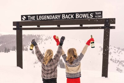 Gray Malin’s Vail series titled The Legendary Back Bowls Skiers, Vail