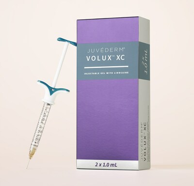 JUVÉDERM® VOLUX™ XC product packaging and syringe.