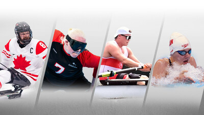 Tyler McGregor (Para ice hockey), Amy Burk (goalball), Jeremy Hall (Para rowing), and Abi Tripp (Para swimming) will be members of the council for the next four years. PHOTO: Canadian Paralympic Committee (CNW Group/Canadian Paralympic Committee (Sponsorships))
