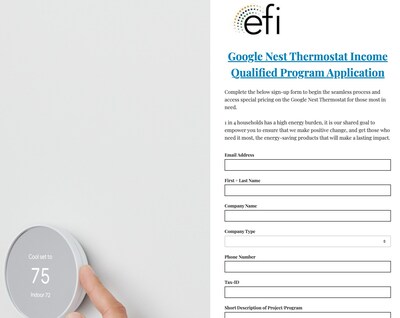 Answer a few questions, and upon approval, you can order Smart Thermostats at a special price for your Low to Moderate Income projects.