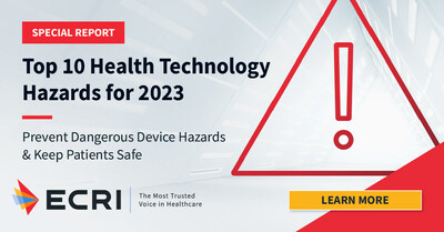 ECRI, the most trusted voice in healthcare, names gaps with recalls of home-use medical devices as the nation’s most pressing health technology safety issue for 2023. 

Recall notices for home-use products often do not reach users, placing patients at serious risk of harm, according to the independent nonprofit safety leader in its just-released Top 10 Health Technology Hazards report.

Download the executive brief for free at www.ecri.org/2023hazards.