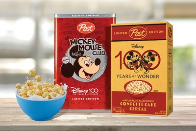 POST CONSUMER BRANDS COLLABORATES WITH DISNEY TO LAUNCH NEW CEREAL OFFERINGS IN CELEBRATION OF DISNEY 100 YEARS OF WONDER