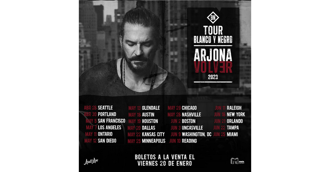 ricardo arjona tour 2023 schedule