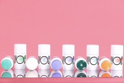 WYOS launches five-piece collection which includes convenient, mess-free, stress-free formulas in a unique stick format designed to be used by anyone, anytime, anywhere. Pictured (left to right): The Clean Sweep Gentle Face Cleanser, The Disappearing Act Shaving Suds Stick, The Big Reveal Purifying Face Mask, The Shining Star All Over Moisturizer, The Mane Event Daily Shampoo