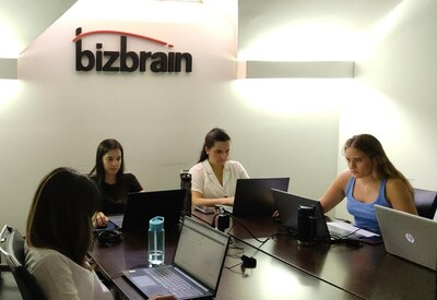 4 talented young women working at Bizbrain Uruguay Office