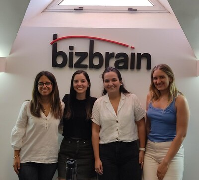 4 talented young women at Bizbrain Uruguay Office