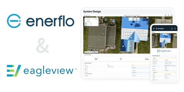 Enerflo Partners with EagleView to Offer TrueDesign™ Solutions for Pre- and Post-Sales through the Enerflo Platform.