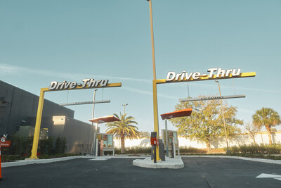 The first of its kind for the Jollibee brand, the new Orlando, Fla. location features the first ever two-line drive-thru of all the Jollibee stores in North America. (Photo credit: Jollibee)