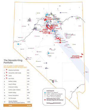 NEVADA KING SIGNIFICANTLY ADDS TO ITS STRATEGIC MINERAL CLAIM HOLDINGS ALONG THE PROLIFIC BATTLE MOUNTAIN TREND, NEVADA