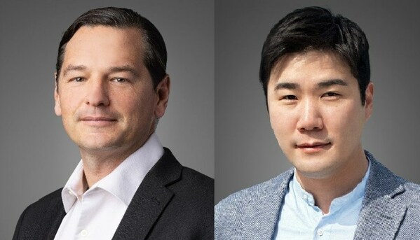 Two biopharmaceutical experts, Richard Kensinger(left), and Kenneth Lee recently joined SK bioscience to accelerate the company’s new growth strategies. Two biopharmaceutical experts, Richard Kensinger(left), and Kenneth Lee recently joined SK bioscience to accelerate the company’s new growth strategies.