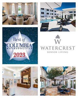 Watercrest Columbia Assisted Living and Memory wins Best Memory Care Community for the second consecutive year in the 2023 Best of Columbia Awards by Columbia Metropolitan Magazine.