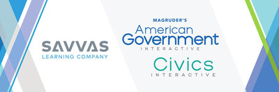 Savvas Learning Company introduced two new, innovative social studies programs, Magruder's American Government Interactive and Civics Interactive, that are developed to provide students with the most up-to-date content and current events.