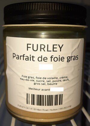Absence d'informations nécessaires à la consommation sécuritaire de foie gras préparé et vendu par l'entreprise Pain viande vin Furley inc.