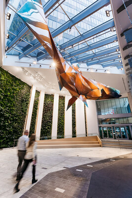 Vancouver Centre II's public atrium includes a new work of art from Douglas Coupland (CNW Group/GWL Realty Advisors)