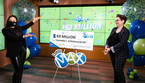 RICHMOND HILL WINNER DREAMS TO THE MAX WITH A $60 MILLION LOTTO MAX JACKPOT WIN