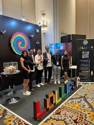 O estande da Lollipop na World Blockchain Summit em Bancoque (PRNewsfoto/LOLLIPOP)