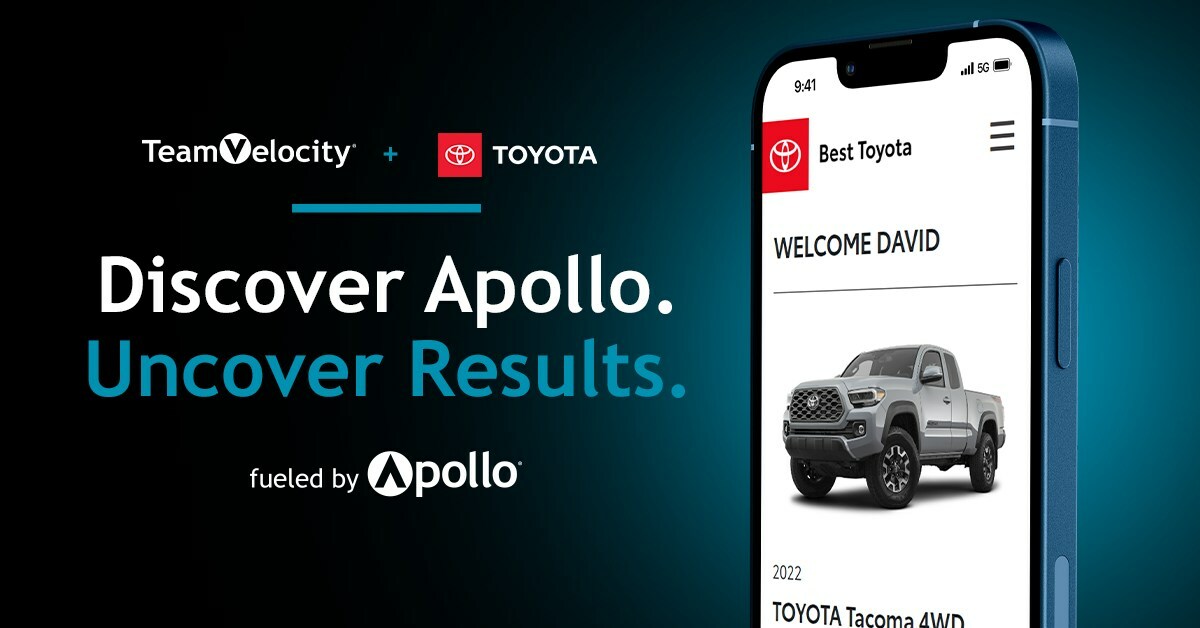 Toyota Motor North America Selects Team Velocity® As the Newest Website Provider in Digital Solutions Program Toyota Motor North America Selects Team Velocity® As the Newest Website Provider in Digital Solutions Program